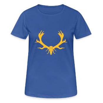 Geweih - Frauen T-Shirt atmungsaktiv - Royalblau - Vorne - AI Model Female 172 light (172cm)