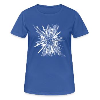 Explosion - Vintage Vector Lines - Women's Breathable T-Shirt - royal blue - Front - AI Model Female 172 light (172cm)