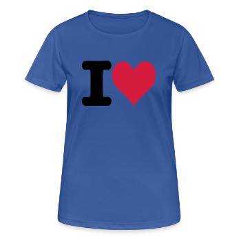 Herz - Frauen T-Shirt atmungsaktiv - Royalblau - Vorne - AI Model Female 172 light (172cm)