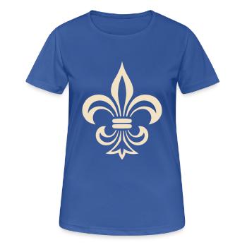 fleur de lys - T-shirt respirant Femme - bleu royal - Devant - AI Model Female 172 light (172cm)