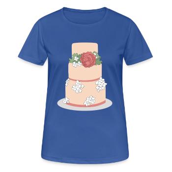 Torte - Frauen T-Shirt atmungsaktiv - Royalblau - Vorne - AI Model Female 172 light (172cm)