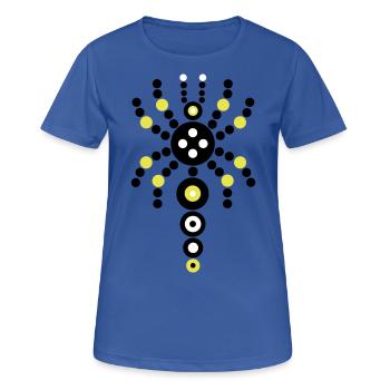 Schmetterling Raupe Amulett / VEKTOR Halskette - Frauen T-Shirt atmungsaktiv - Royalblau - Vorne - AI Model Female 172 light (172cm)