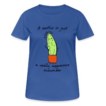 Cactus Cucumber Plant Spiny Aggressive - Women's Breathable T-Shirt - royal blue - Front - AI Model Female 172 light (172cm)