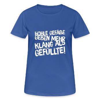 Klatsch und Tratsch - Frauen T-Shirt atmungsaktiv - Royalblau - Vorne - AI Model Female 172 light (172cm)