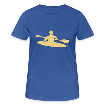Kajak - Frauen T-Shirt atmungsaktiv - Royalblau - Vorne - AI Model Female 172 light (172cm)