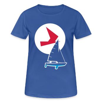 Sailboat Migratory Bird - Women's Breathable T-Shirt - royal blue - Front - AI Model Female 172 light (172cm)