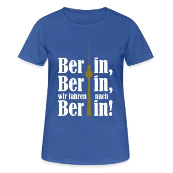 Berlin, nous allons à Berlin 2c - T-shirt respirant Femme - bleu royal - Devant - AI Model Female 172 light (172cm)