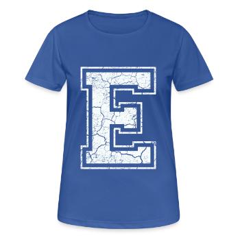 Un caractère un mi dans blanc in Used Look - T-shirt respirant Femme - bleu royal - Devant - AI Model Female 172 light (172cm)