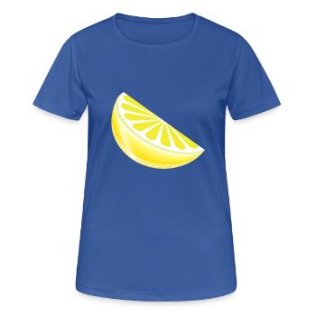 Zitrone - Frauen T-Shirt atmungsaktiv - Royalblau - Vorne - AI Model Female 172 light (172cm)