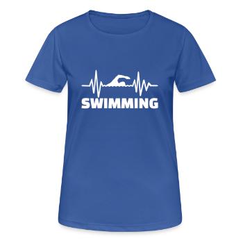 Nager - T-shirt respirant Femme - bleu royal - Devant - AI Model Female 172 light (172cm)