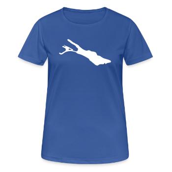 Bodensee - Frauen T-Shirt atmungsaktiv - Royalblau - Vorne - AI Model Female 172 light (172cm)