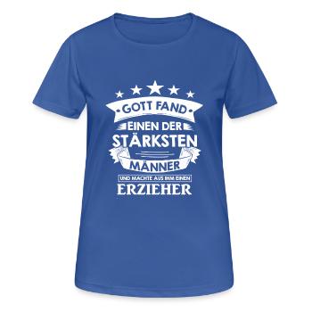 erzieher - Frauen T-Shirt atmungsaktiv - Royalblau - Vorne - AI Model Female 172 light (172cm)