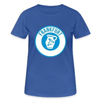 Francfort - Bembel - T-shirt respirant Femme - bleu royal - Devant - AI Model Female 172 light (172cm)