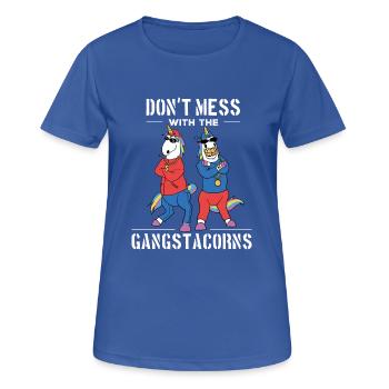 gangster rappeur licorne drôle de cadeau de Noël - T-shirt respirant Femme - bleu royal - Devant - AI Model Female 172 light (172cm)