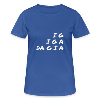 bayrischer Trialog - Frauen T-Shirt atmungsaktiv - Royalblau - Vorne - AI Model Female 172 light (172cm)