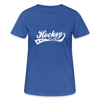 hockey is life - retro - T-shirt respirant Femme - bleu royal - Devant - AI Model Female 172 light (172cm)