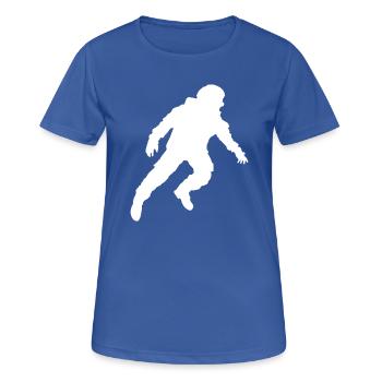 Silhouette d’astronaute flottante en apesanteur - T-shirt respirant Femme - bleu royal - Devant - AI Model Female 172 light (172cm)