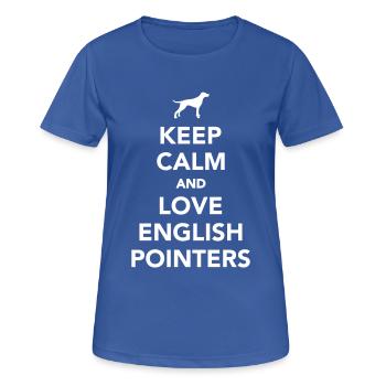English Pointer - Women's Breathable T-Shirt - royal blue - Front - AI Model Female 172 light (172cm)