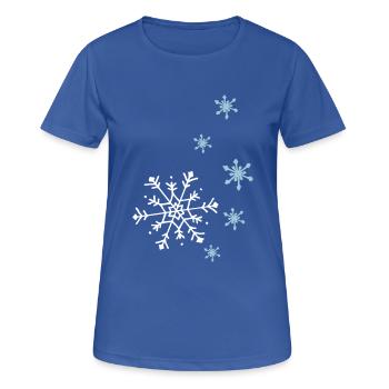 schneeflockenkombi01 - Frauen T-Shirt atmungsaktiv - Royalblau - Vorne - AI Model Female 172 light (172cm)