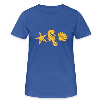 Coquillage - T-shirt respirant Femme - bleu royal - Devant - AI Model Female 172 light (172cm)