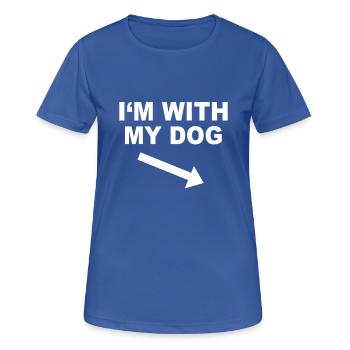 CHIEN - T-shirt respirant Femme - bleu royal - Devant - AI Model Female 172 light (172cm)