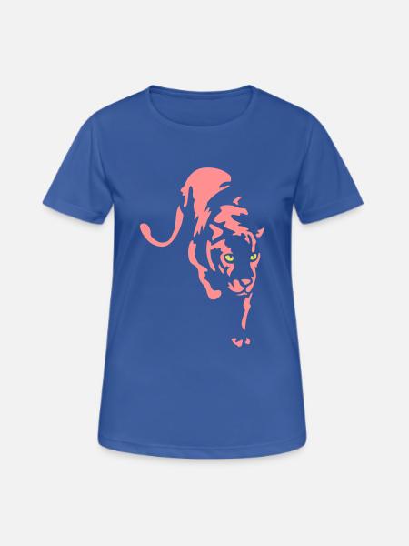 Panther - Frauen T-Shirt atmungsaktiv - Royalblau
