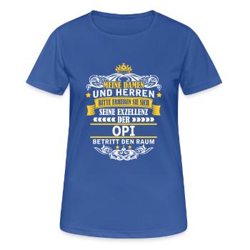OPI - Frauen T-Shirt atmungsaktiv - Royalblau - Vorne - AI Model Female 172 light (172cm)