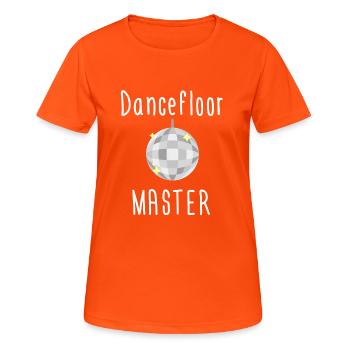 Dancefloor Master - T-shirt respirant Femme - orange néon - Devant - AI Model Female 172 dark (172cm)