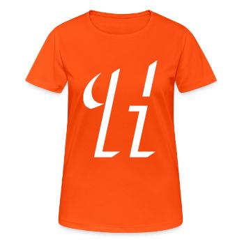 Buchstabe H - Frauen T-Shirt atmungsaktiv - Neonorange - Vorne - AI Model Female 172 dark (172cm)