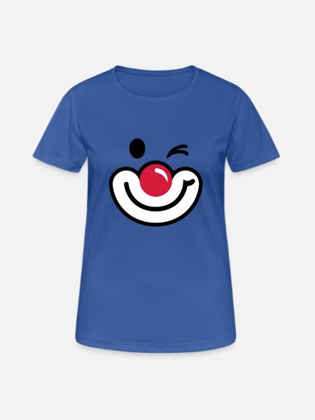 Clownsgesicht 2 - Frauen T-Shirt atmungsaktiv - Royalblau