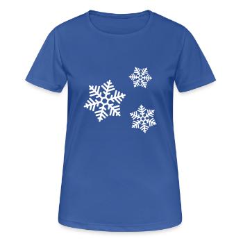 Eiskristalle - Frauen T-Shirt atmungsaktiv - Royalblau - Vorne - AI Model Female 172 light (172cm)