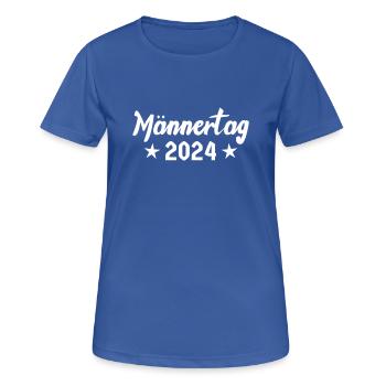 Männertag 2024 Himmelfahrt Gruppen Outfit - Frauen T-Shirt atmungsaktiv - Royalblau - Vorne - AI Model Female 172 light (172cm)