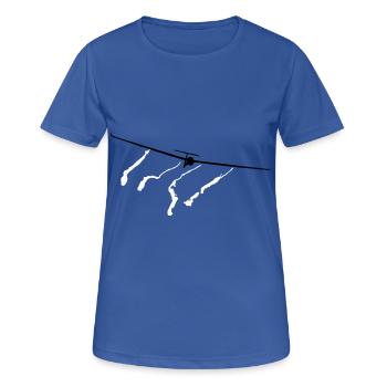 Segelflugzeug Segelfliegen Segelflieger - Frauen T-Shirt atmungsaktiv - Royalblau - Vorne - AI Model Female 172 light (172cm)