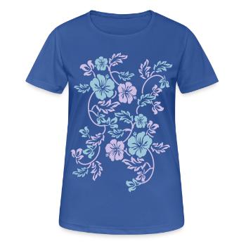 hawaii flower - Frauen T-Shirt atmungsaktiv - Royalblau - Vorne - AI Model Female 172 light (172cm)
