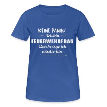 Feuerwehrfrau - Frauen T-Shirt atmungsaktiv - Royalblau - Vorne - AI Model Female 172 light (172cm)