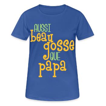 Aussi beau gosse que papa - Women's Breathable T-Shirt - royal blue - Front - AI Model Female 172 light (172cm)