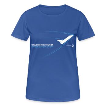 Navette spatiale (impression bleue) - T-shirt respirant Femme - bleu royal - Devant - AI Model Female 172 light (172cm)