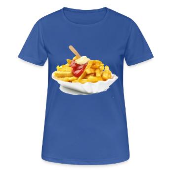 Pommes Schranke - Frauen T-Shirt atmungsaktiv - Royalblau - Vorne - AI Model Female 172 light (172cm)