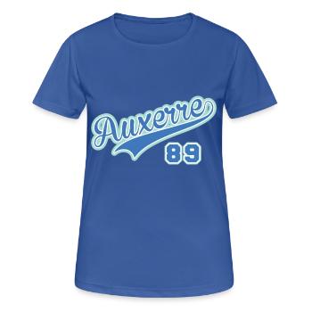 Bourgogne Auxerre 89 - T-shirt respirant Femme - bleu royal - Devant - AI Model Female 172 light (172cm)