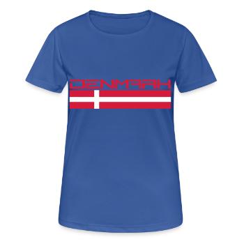 Denmark Logo Design - Women's Breathable T-Shirt - royal blue - Front - AI Model Female 172 light (172cm)