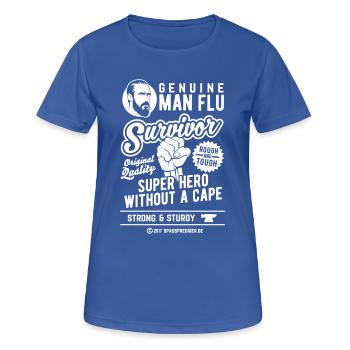 Homme Survivant de la grippe Super Héros sans cape - T-shirt respirant Femme - bleu royal - Devant - AI Model Female 172 light (172cm)
