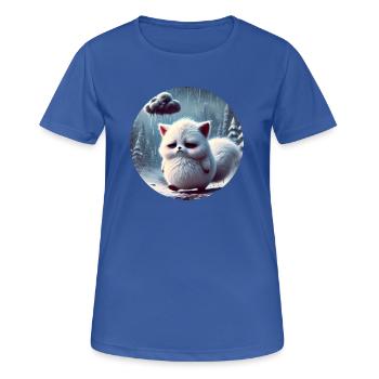 Renard Polaire Triste sous la Pluie Verglaçante - T-shirt respirant Femme - bleu royal - Devant - AI Model Female 172 light (172cm)