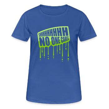 chut personne ne s’en soucie - T-shirt respirant Femme - bleu royal - Devant - AI Model Female 172 light (172cm)
