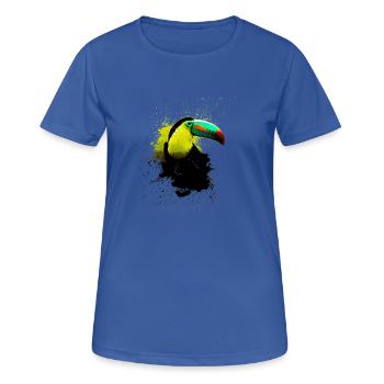 Toucan - Frauen T-Shirt atmungsaktiv - Royalblau - Vorne - AI Model Female 172 light (172cm)