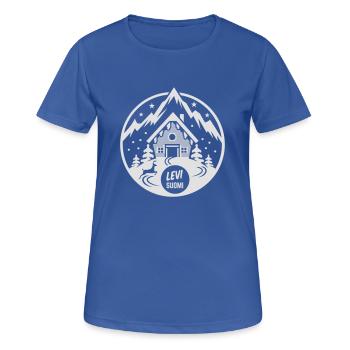 Levi Suomi Finlande Domaine skiable - T-shirt respirant Femme - bleu royal - Devant - AI Model Female 172 light (172cm)