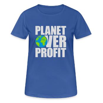 Planète sur le devis de profit - T-shirt respirant Femme - bleu royal - Devant - AI Model Female 172 light (172cm)