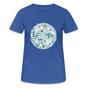 Diskokugel - Frauen T-Shirt atmungsaktiv - Royalblau - Vorne - AI Model Female 172 light (172cm)