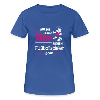 Mama Fußball - Frauen T-Shirt atmungsaktiv - Royalblau - Vorne - AI Model Female 172 light (172cm)