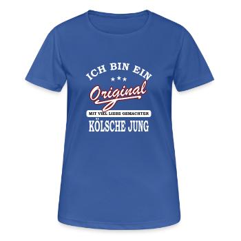 Koelsche Jung Original - Frauen T-Shirt atmungsaktiv - Royalblau - Vorne - AI Model Female 172 light (172cm)