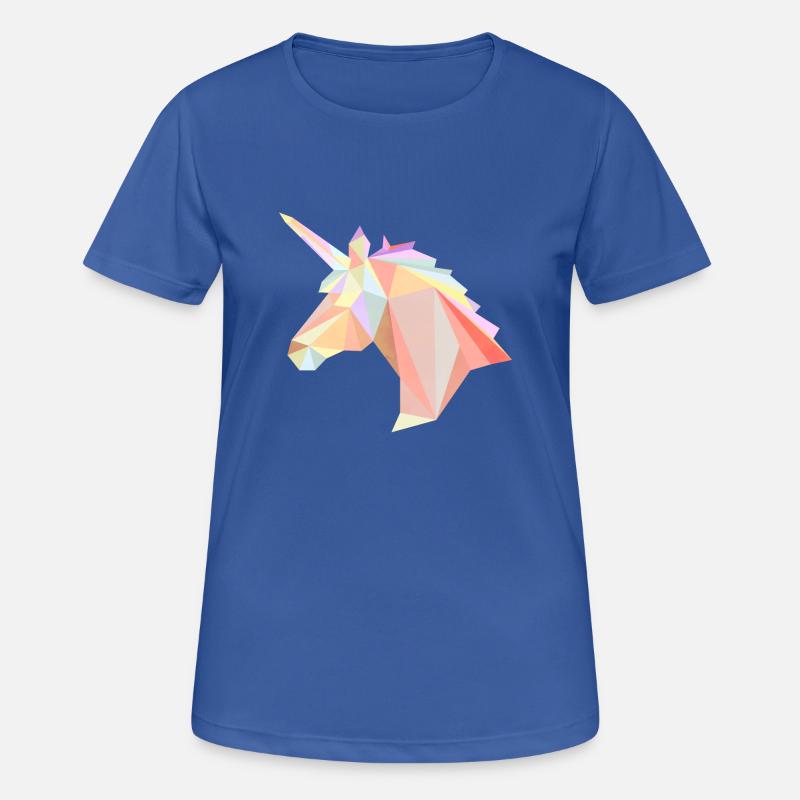 Low Poly Unicorn - Women's Breathable T-Shirt - royal blue